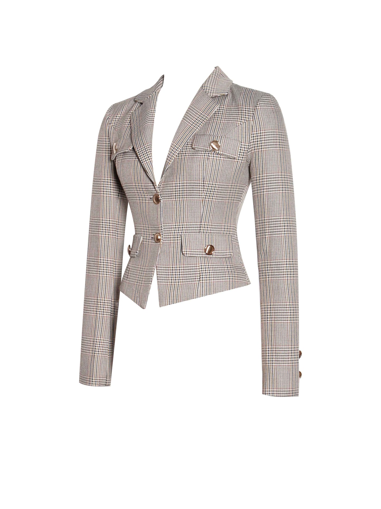 Oakley Brown Plaid Preppy Style Blazer Jacket