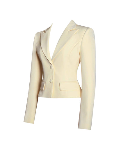 Quinne Butter Yellow Slim-fit Blazer
