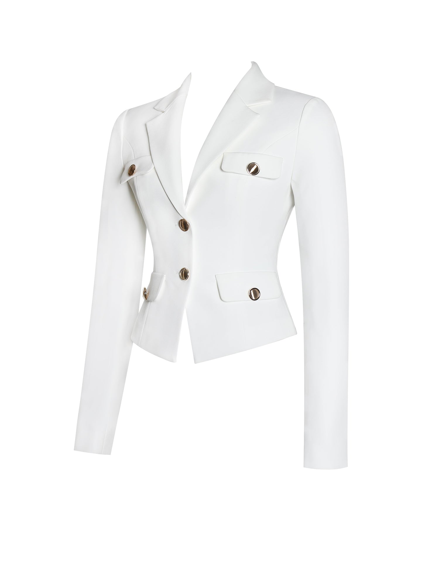 Oakley White Preppy Style Blazer Jacket
