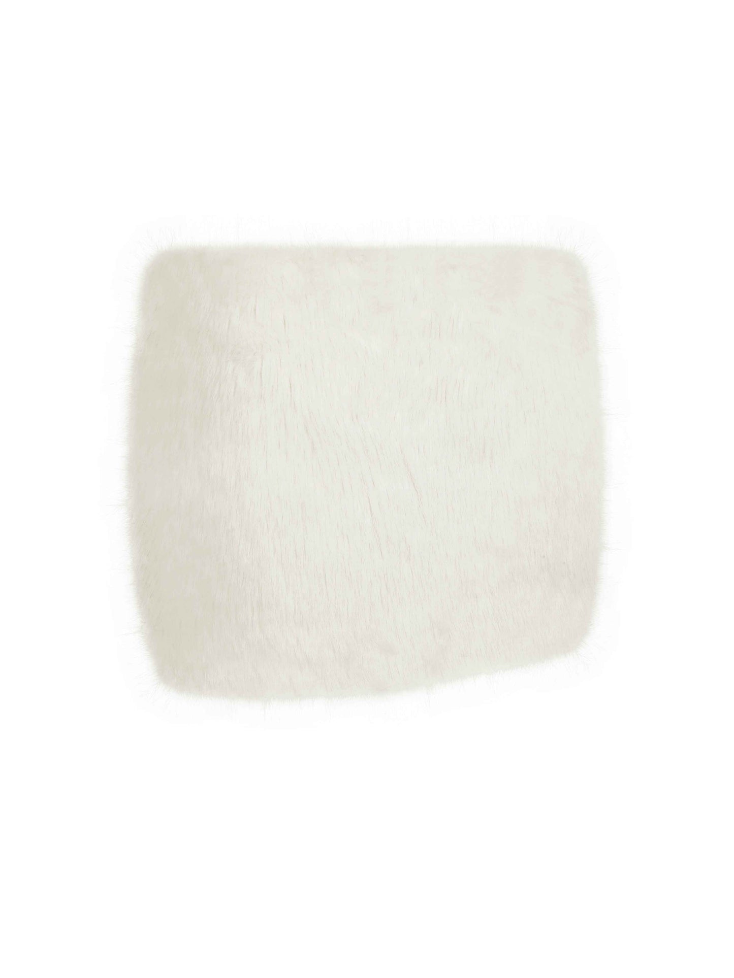 Narla Ivory Low-Waisted Fur Mini Skirt