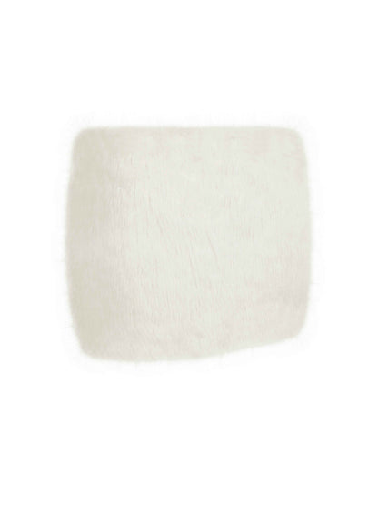 Narla Ivory Low-Waisted Fur Mini Skirt