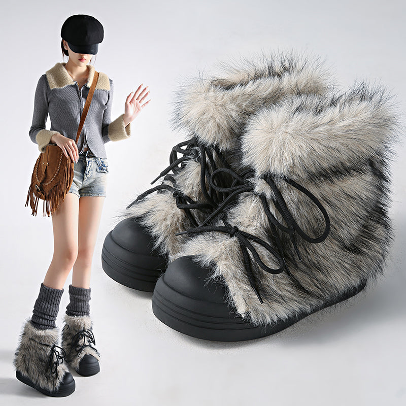 Hestia Fur Winter Boots - Sneakernational