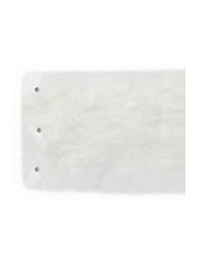 Jazmin White Multi-wear Faux Fur Scarf