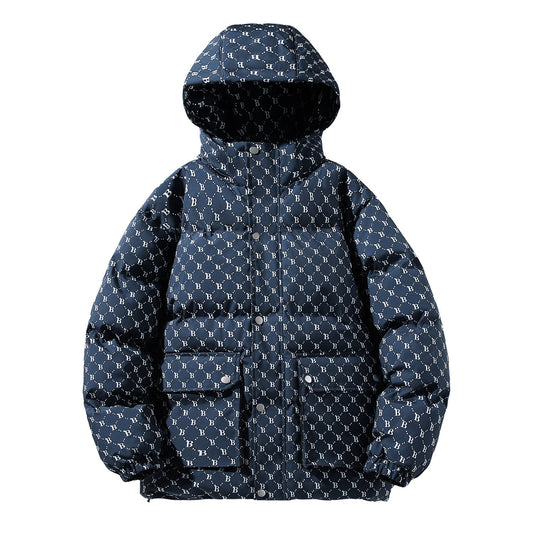 MLB LX05 Monogram Down Jacket - Imperial Navy - Sneakernational