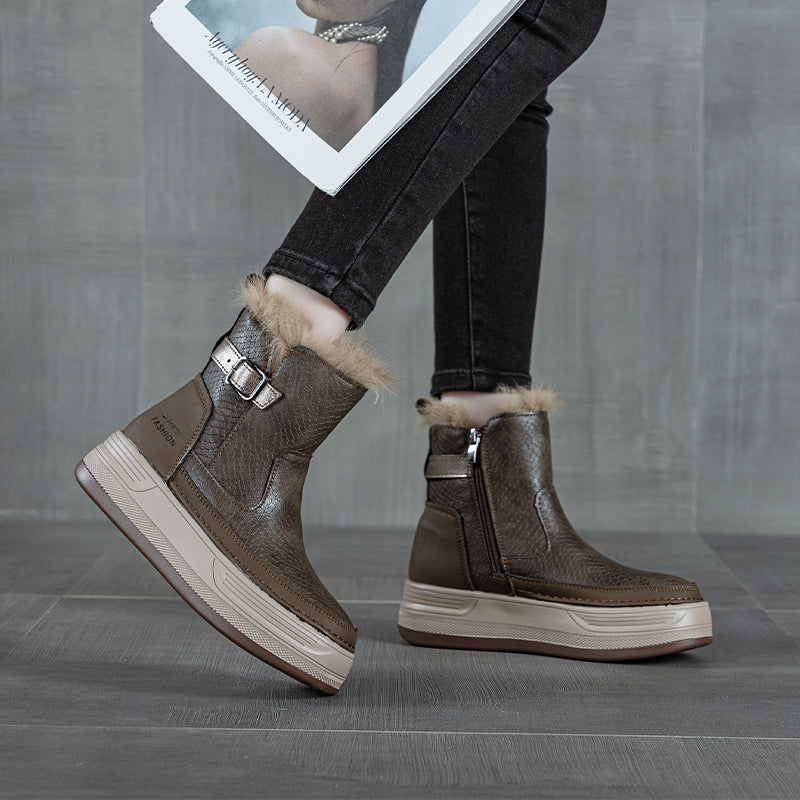 Selene Fur-Lined Ankle Boots - Sneakernational