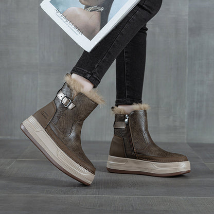 Selene Fur-Lined Ankle Boots - Sneakernational