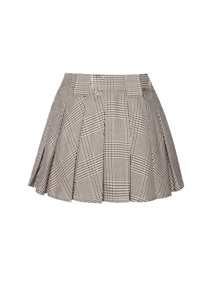 Oaklyn Plaid Pleated Mini Skort