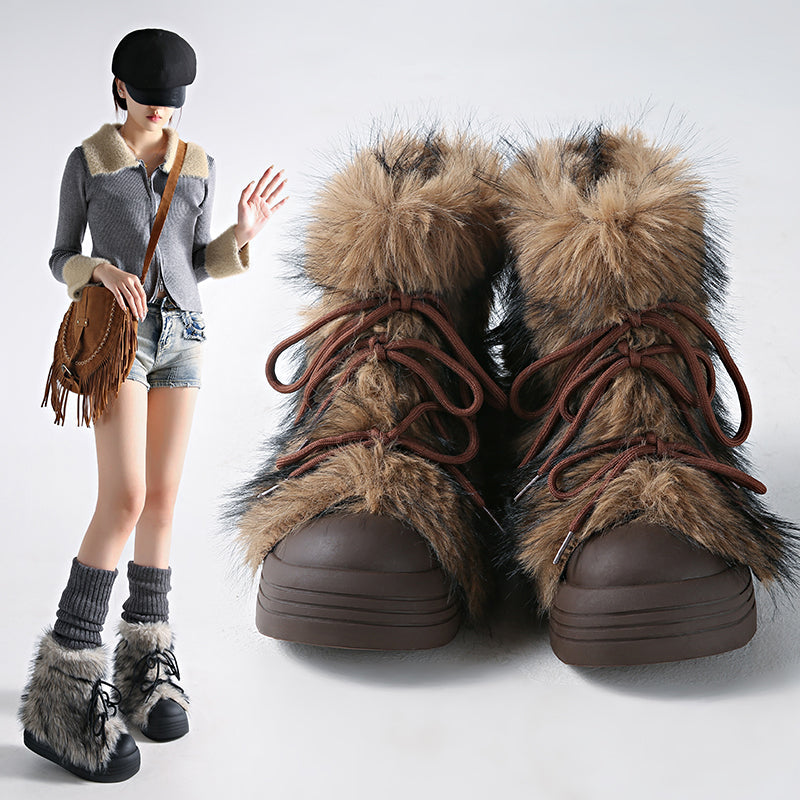 Hestia Fur Winter Boots - Sneakernational