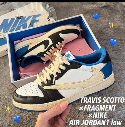Custom Air Jordan 1 Low Fragment x T-Scott - DM7866-140