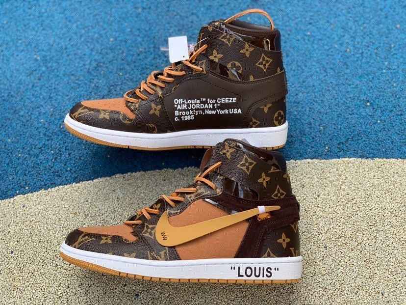 Custom Air Jordan 1 LV High Q ( Customs And Box ), Jordan 1 Sneakers Active A11