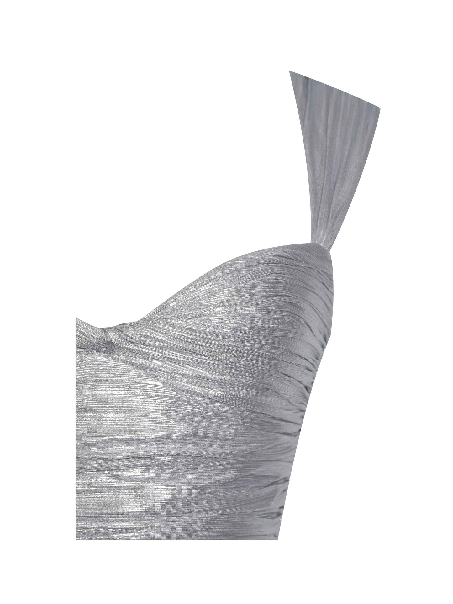 Palmer Silver Glitter Drop Waist Maxi Dress