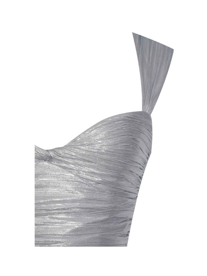 Palmer Silver Glitter Drop Waist Maxi Dress