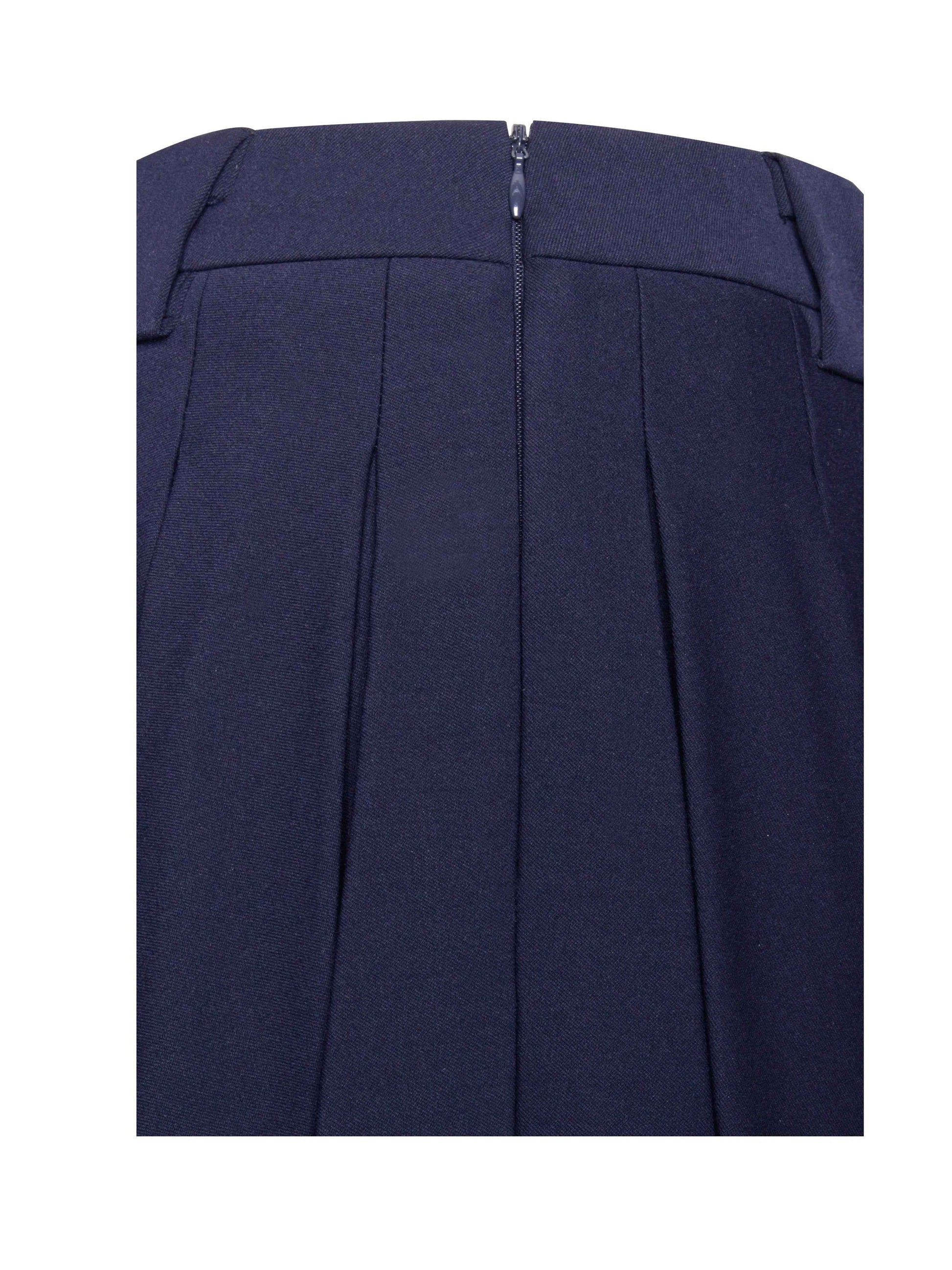 Nasya Navy Blue Pleated Mini Skort