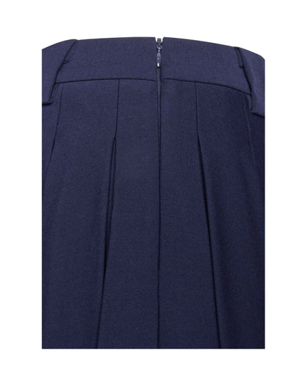 Nasya Navy Blue Pleated Mini Skort