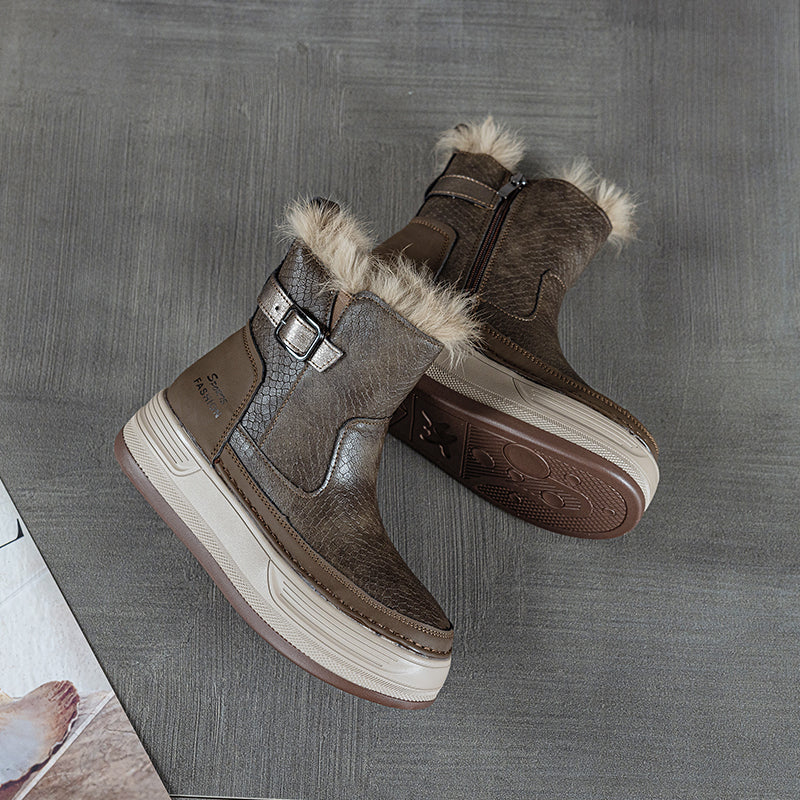Selene Fur-Lined Ankle Boots - Sneakernational