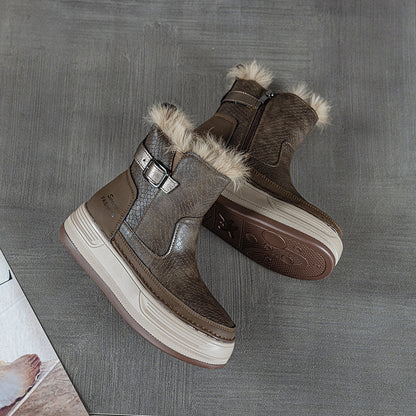Selene Fur-Lined Ankle Boots - Sneakernational