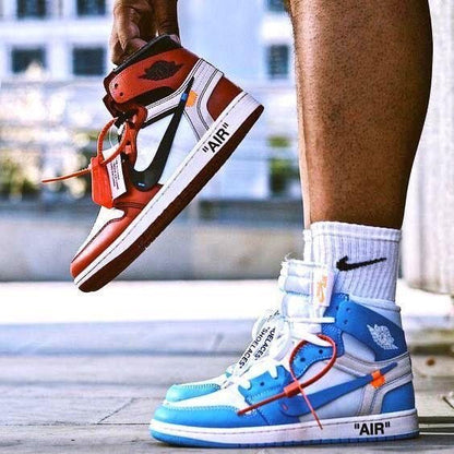 Custom Air Jordan 1 Retro High OG 'UNC' University Blue x OFF-W - Sneakernational