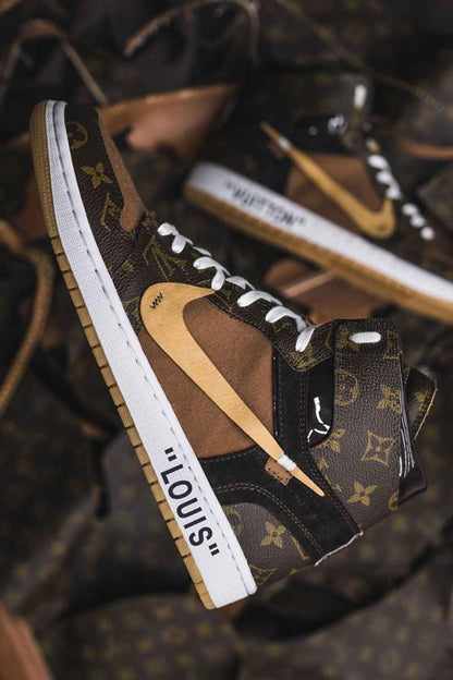 Custom Air Jordan 1 LV High Q ( Customs And Box ), Jordan 1 Sneakers Active A11