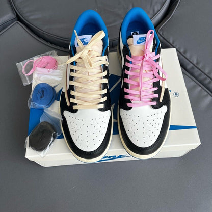 Custom Air Jordan 1 Low Fragment x T-Scott - DM7866-140