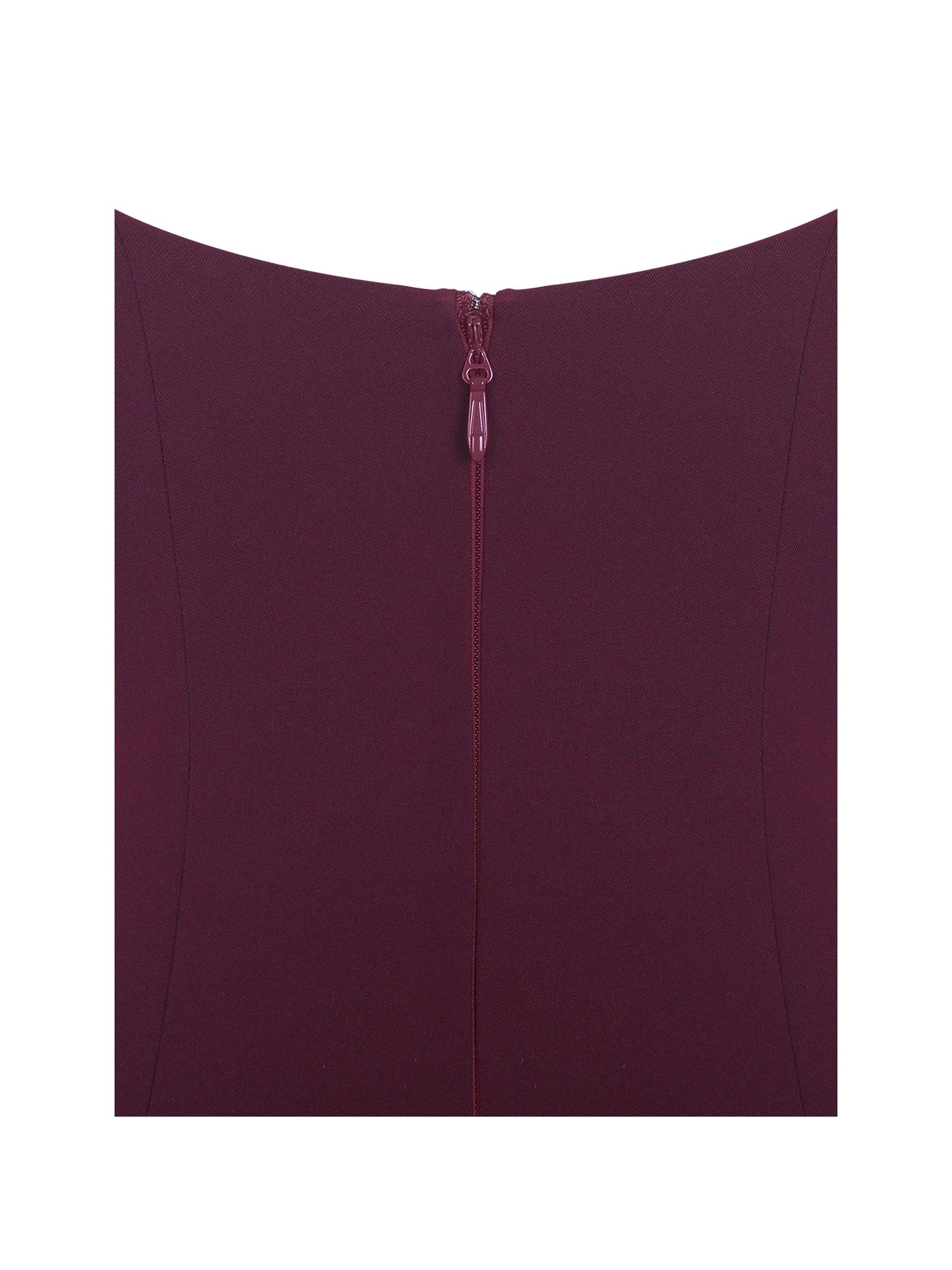 Tori Wine Red Pleated Mini Dress with Chiffon Scarf