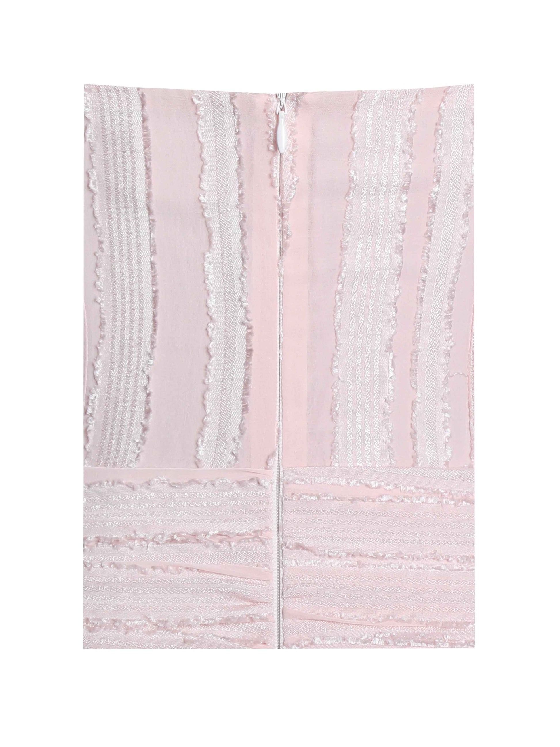 Mallory Baby Pink Stripe Jacquard High Slit Gown