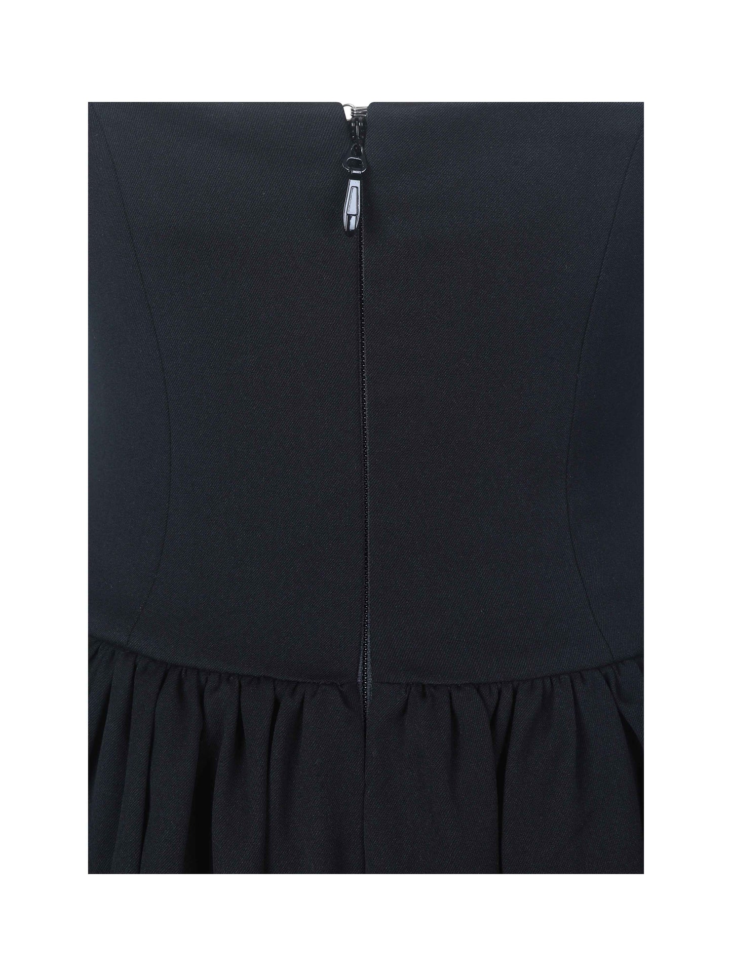 Delaney Black Lapel Halter Midi A-Line Dress