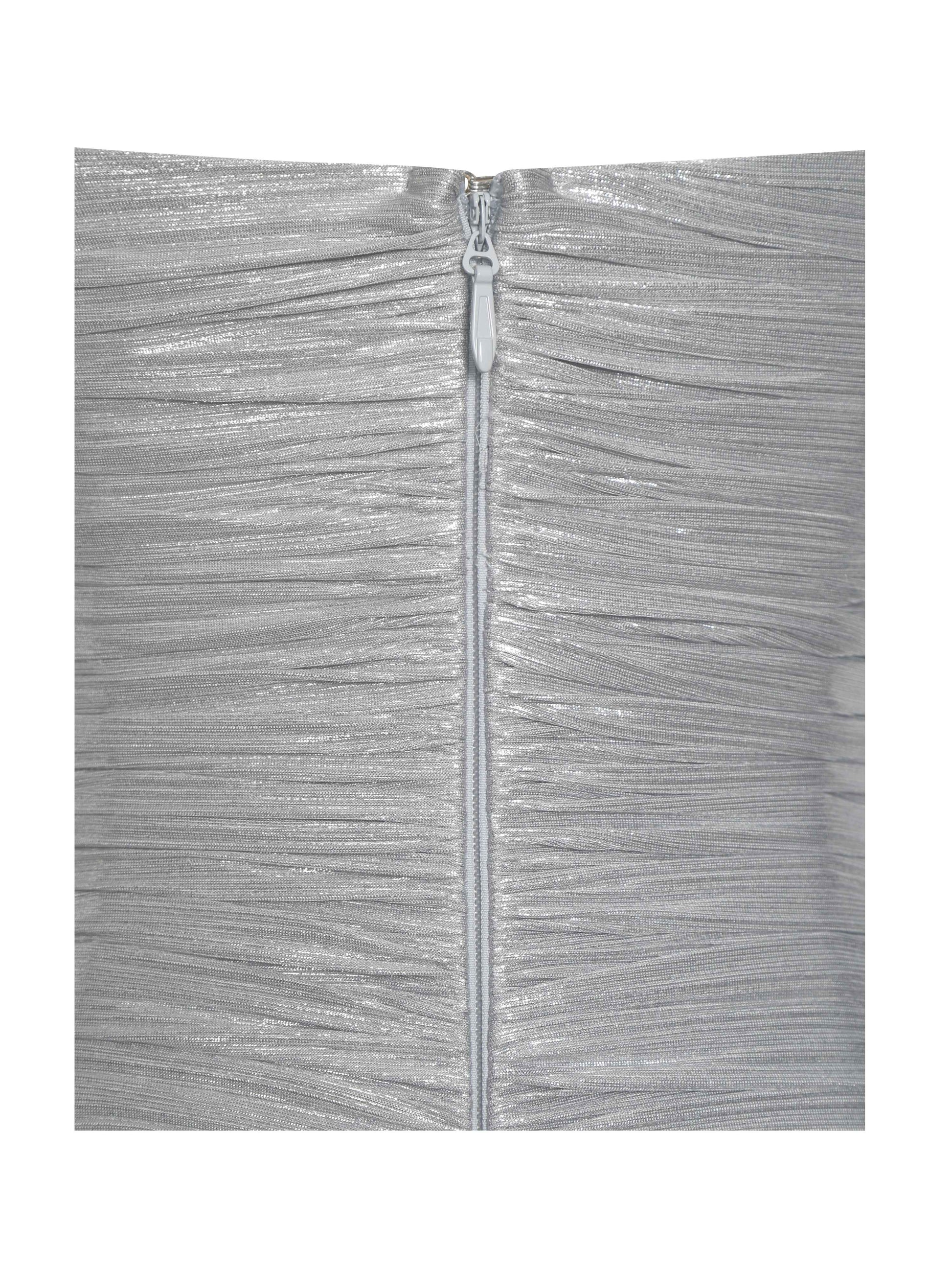 Palmer Silver Glitter Drop Waist Maxi Dress