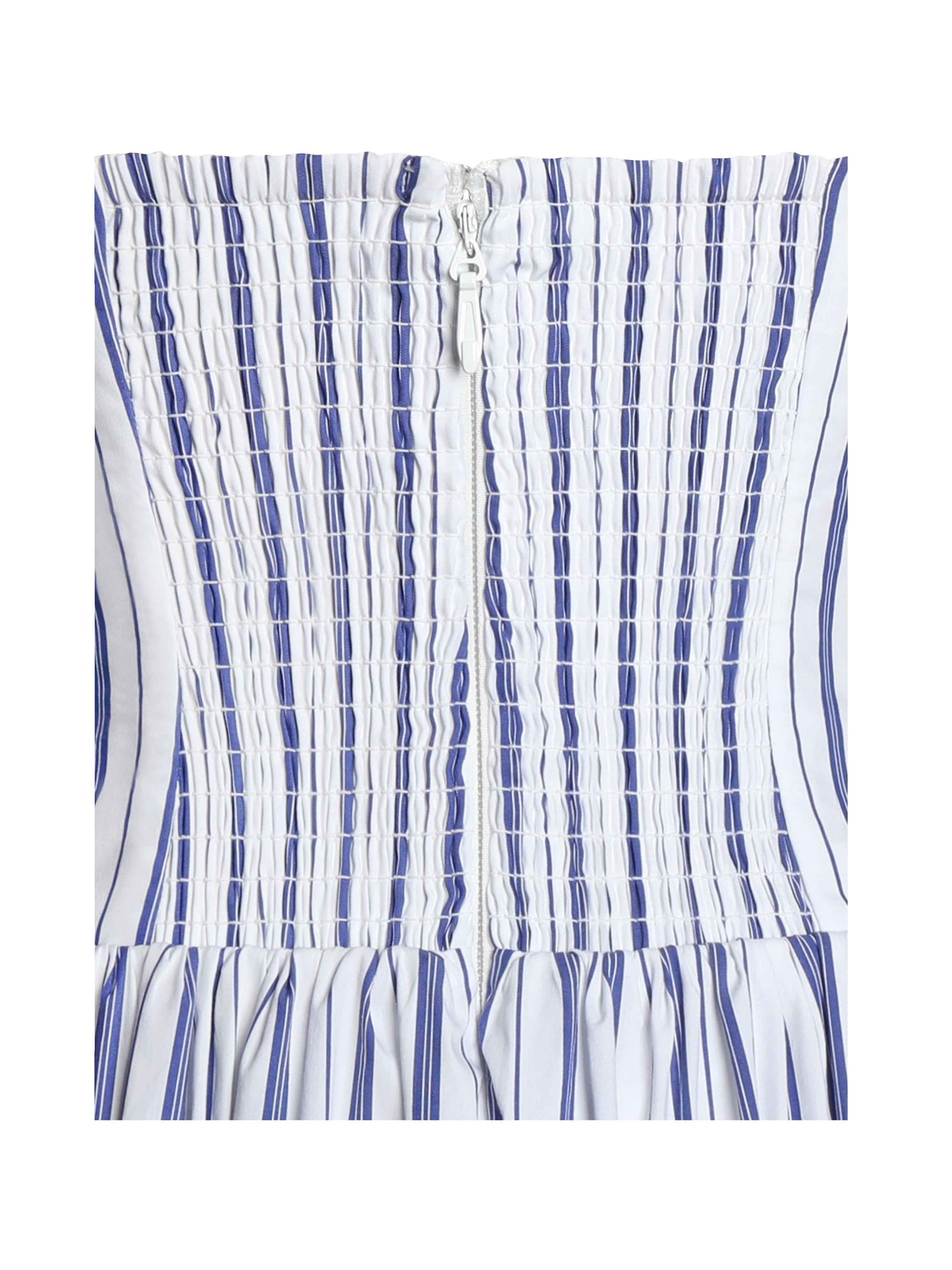 Mackenna Navy Stripe Halter Smock Back Maxi Dress