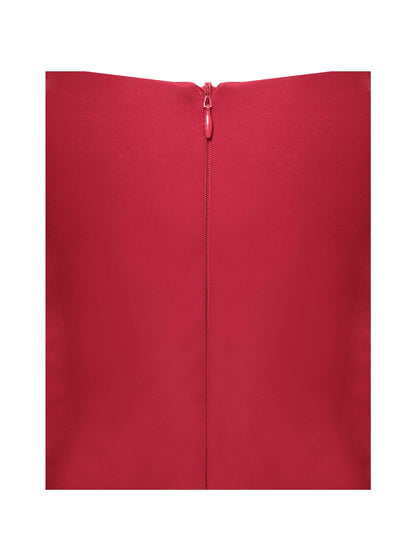 Sacha Red Lace Drop Waist Corset Puffy Mini Dress