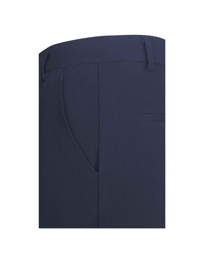 Yanin Navy Low-Rise Straight Leg Pants