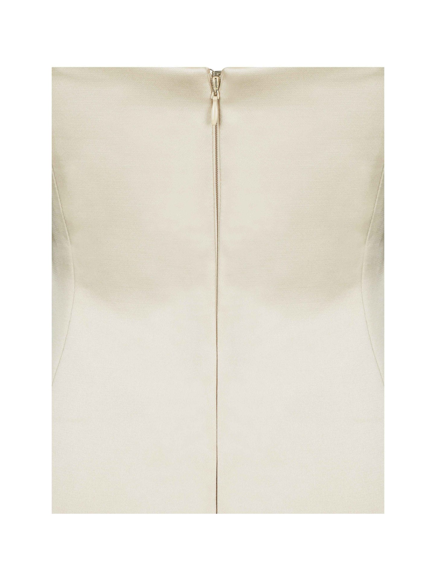 Gracie Butter Yellow Ruched Satin Midi Dress