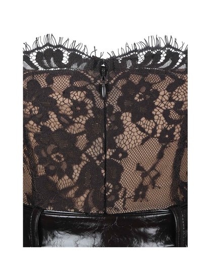 Faris Mahogany Plunging Halter Belted Mini Dress