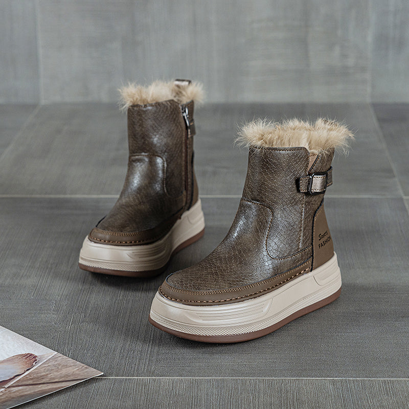 Selene Fur-Lined Ankle Boots - Sneakernational