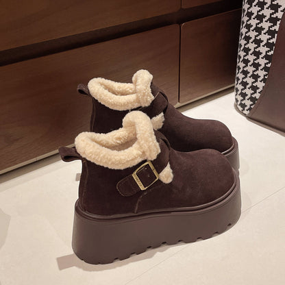 Artemis Shearling Platform Boots - Sneakernational