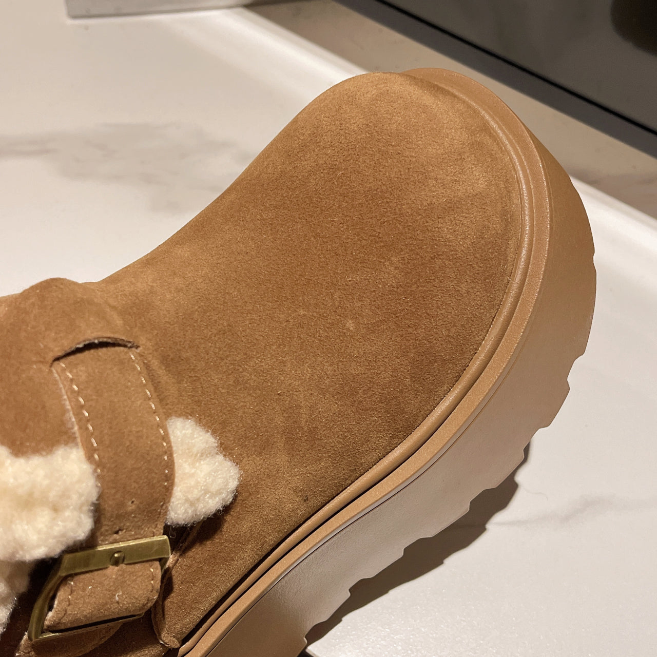 Artemis Shearling Platform Boots - Sneakernational
