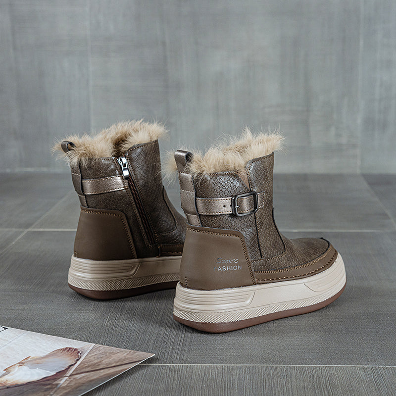 Selene Fur-Lined Ankle Boots - Sneakernational