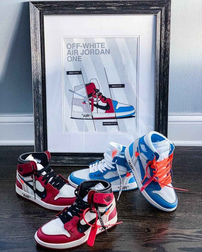 Custom Air Jordan 1 Retro High OG 'UNC' University Blue x OFF-W