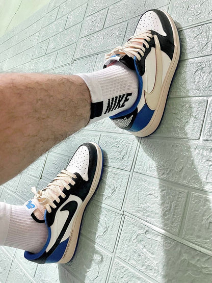 Custom Air Jordan 1 Low Fragment x T-Scott - DM7866-140