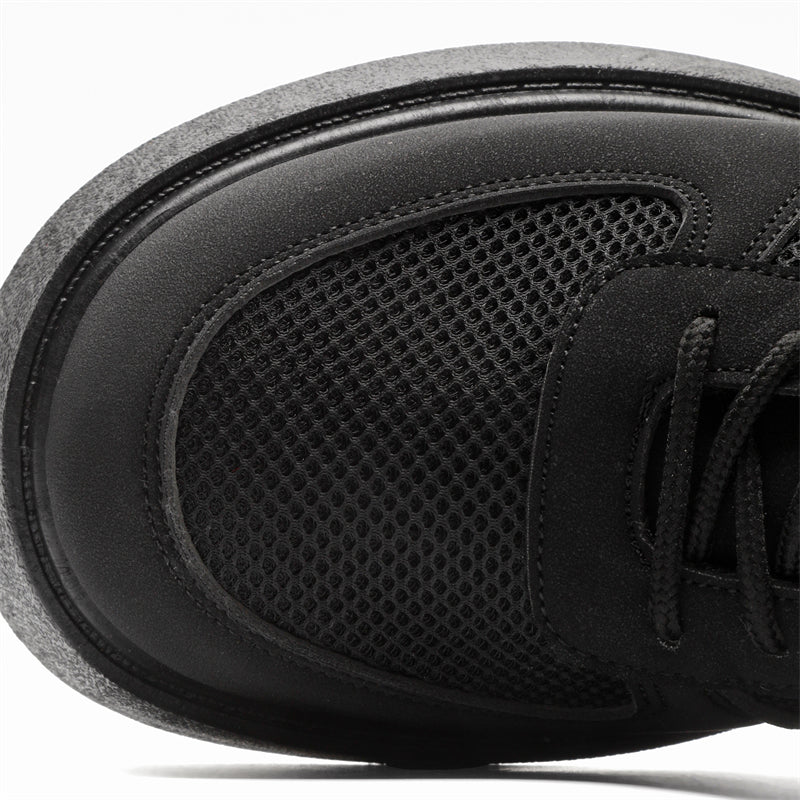 MLB LTHR-20 Chunky Platform Mesh-Detail Boots - Sneakernational
