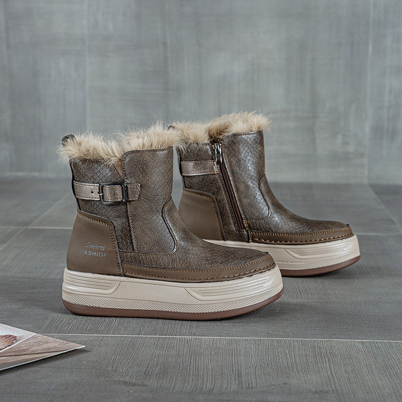 Selene Fur-Lined Ankle Boots - Sneakernational