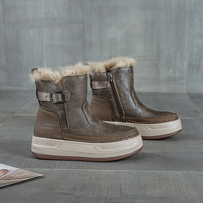 Selene Fur-Lined Ankle Boots - Sneakernational