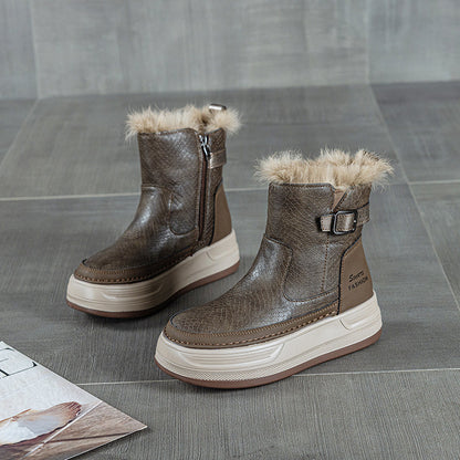 Selene Fur-Lined Ankle Boots - Sneakernational