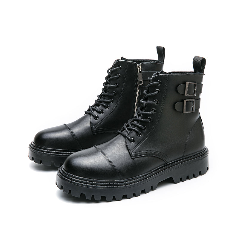 MLB LTHR-12 Square-Toe Combat Boots - Sneakernational