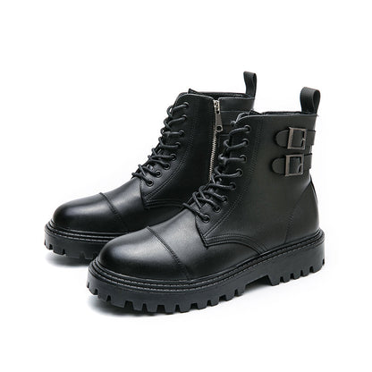 MLB LTHR-12 Square-Toe Combat Boots - Sneakernational