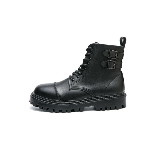 MLB LTHR-12 Square-Toe Combat Boots - Sneakernational