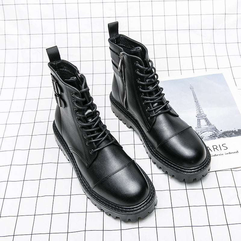 MLB LTHR-12 Square-Toe Combat Boots - Sneakernational