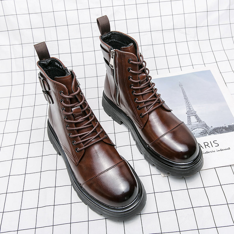 MLB LTHR-12 Square-Toe Combat Boots - Sneakernational
