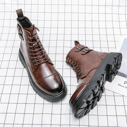 MLB LTHR-12 Square-Toe Combat Boots - Sneakernational