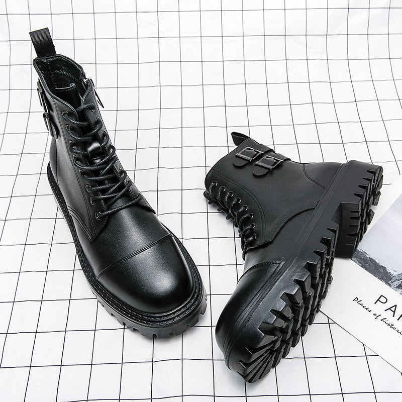 MLB LTHR-12 Square-Toe Combat Boots - Sneakernational