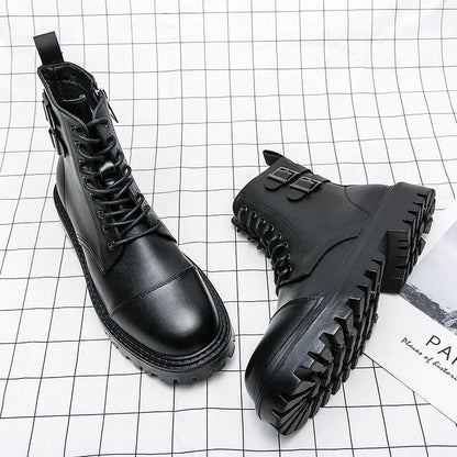 MLB LTHR-12 Square-Toe Combat Boots - Sneakernational